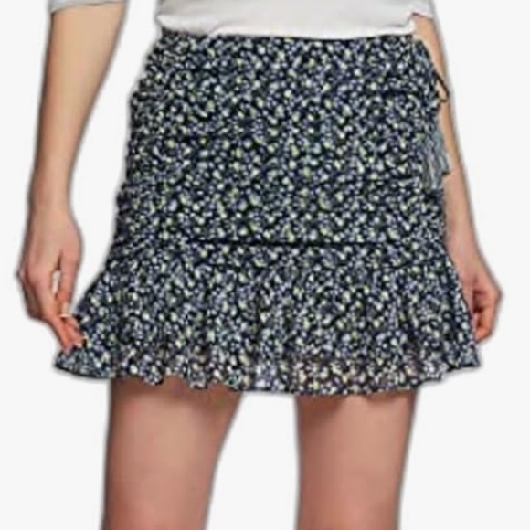 1. State Dresses & Skirts - 1. STATE Ruffled Ruched Seam Floral Mini Skirt